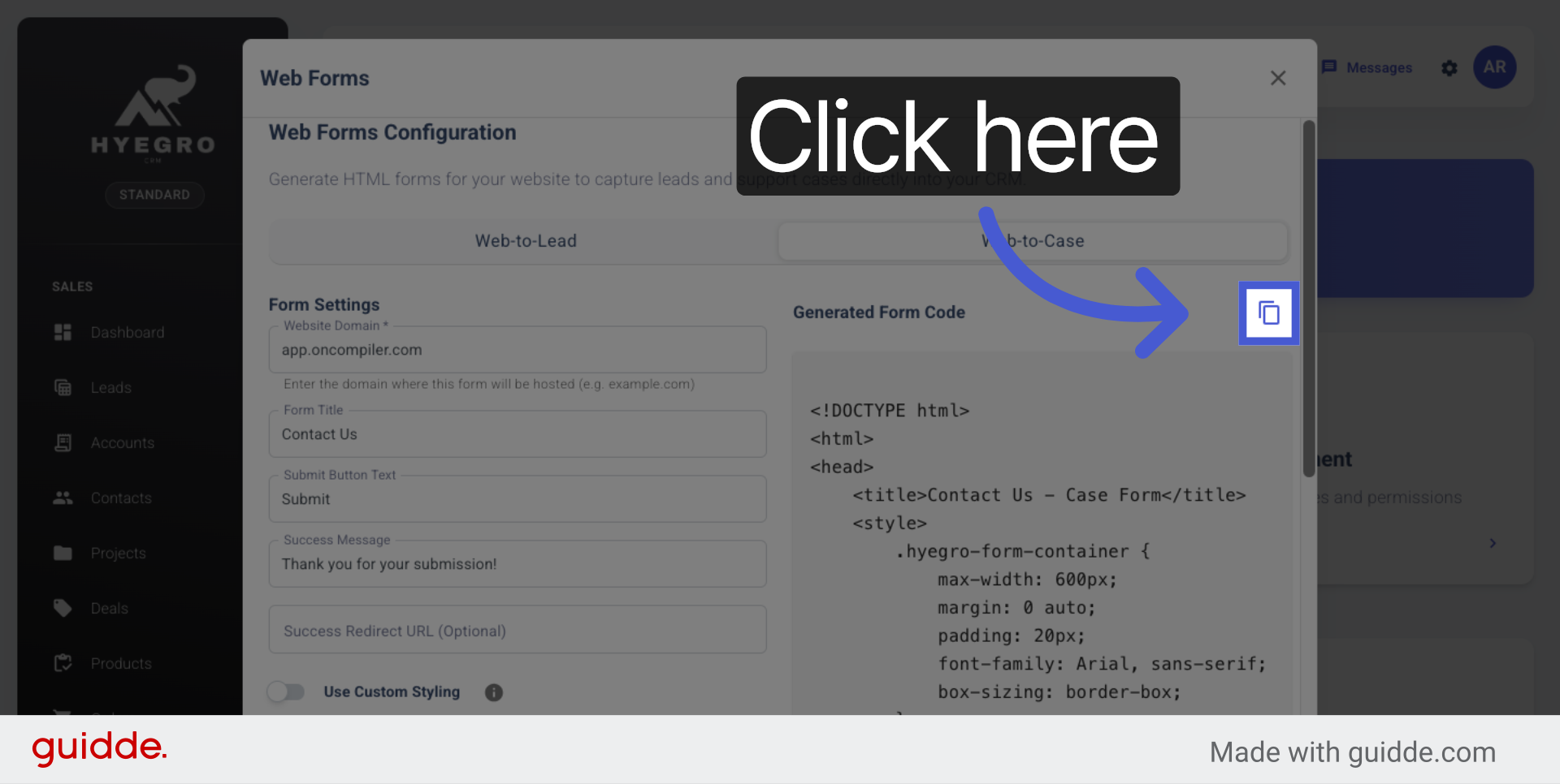 Access Additional Options