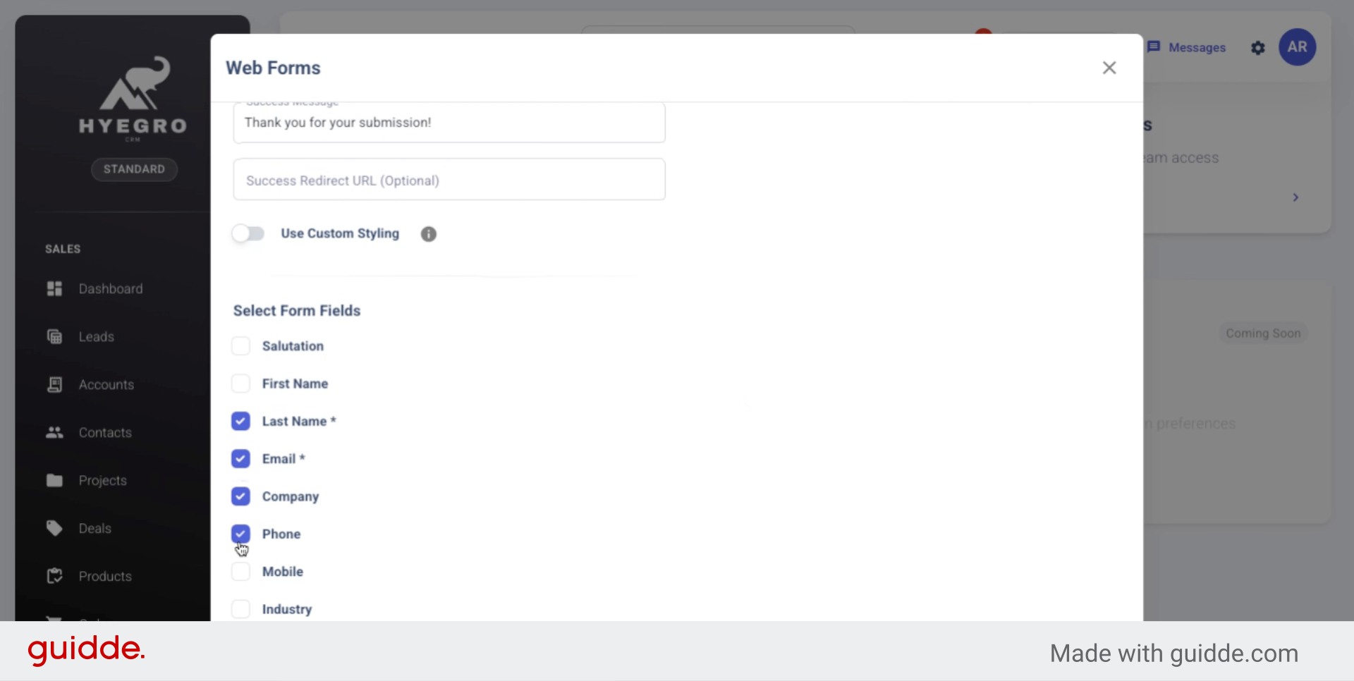 Enter Domain Information