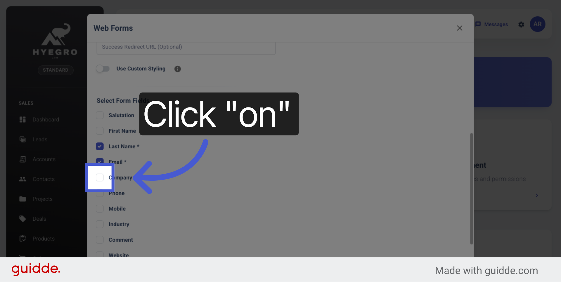 Enable Form Features