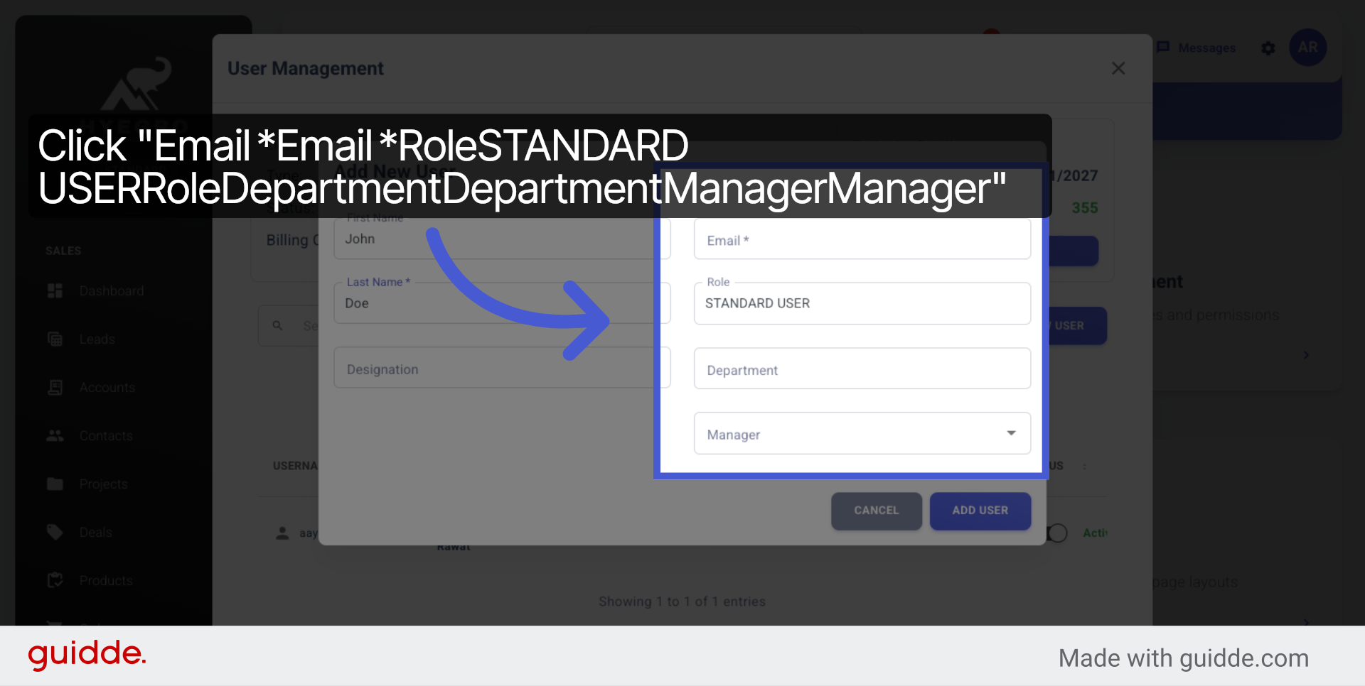 Access Email and Role Fields
