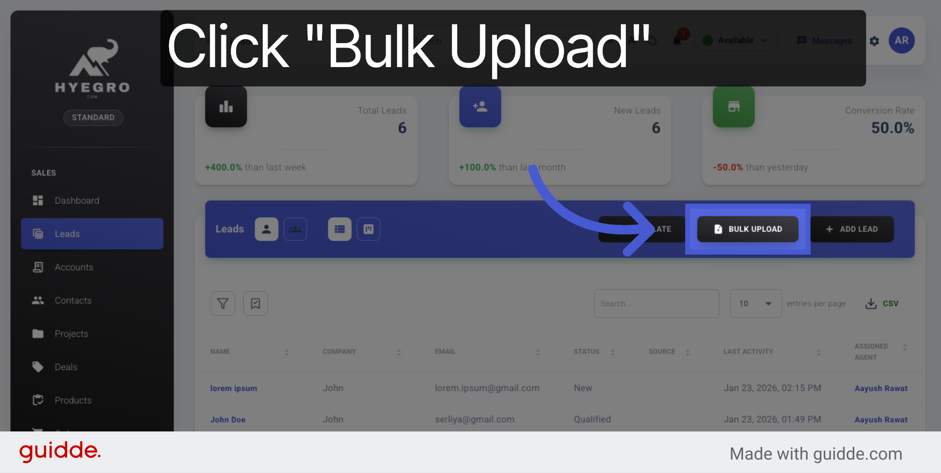Open Bulk Upload Interface