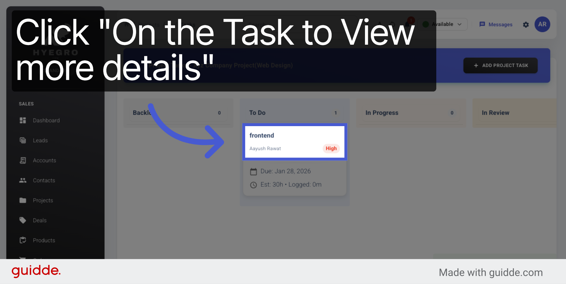 Access Task Details