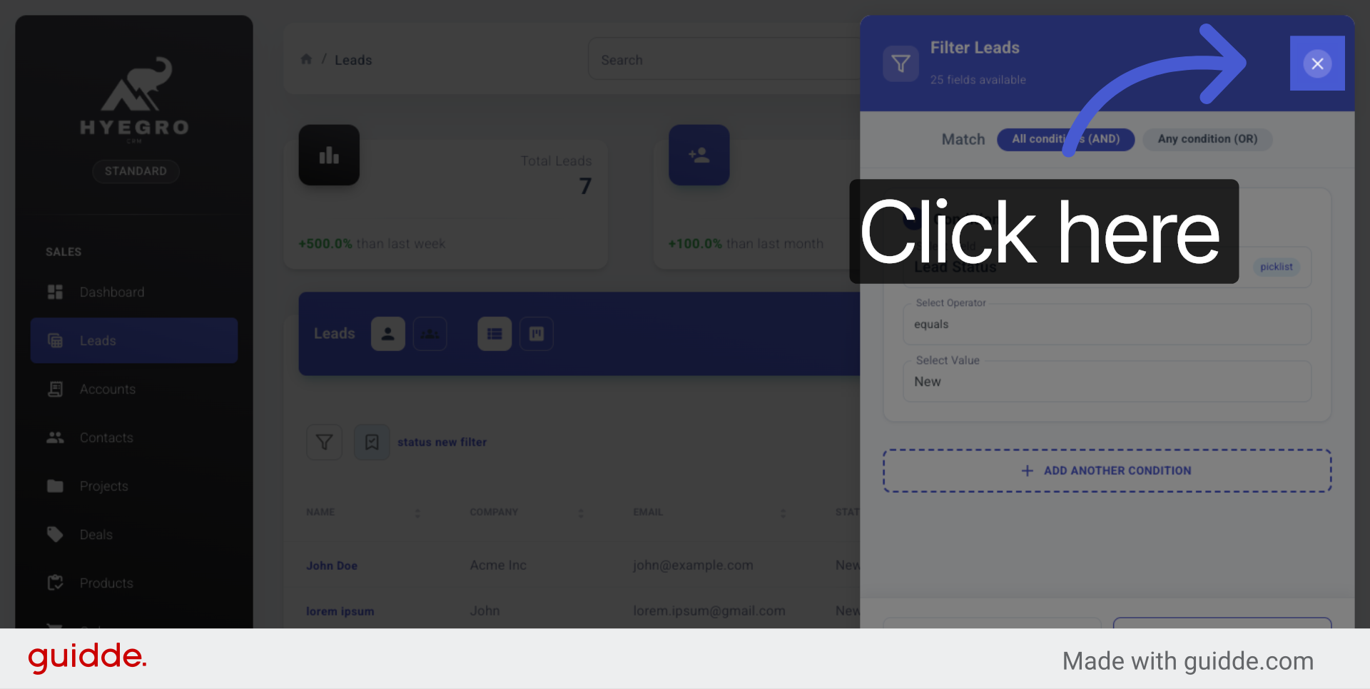 Open Filter Application Menu