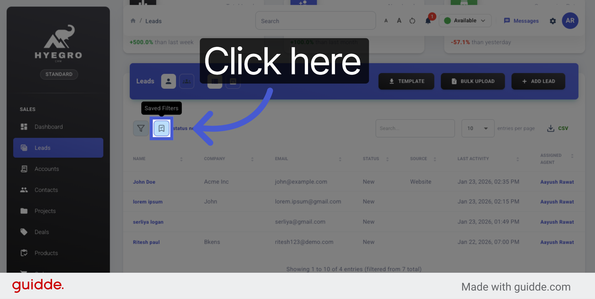 Open Filter Controls