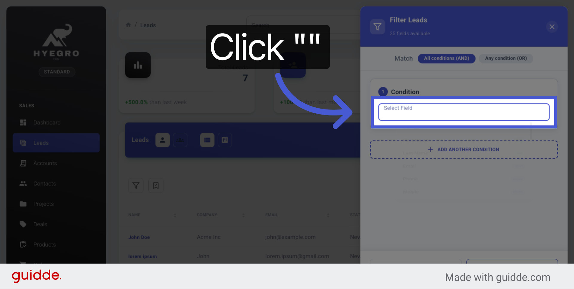 Access Filter Options