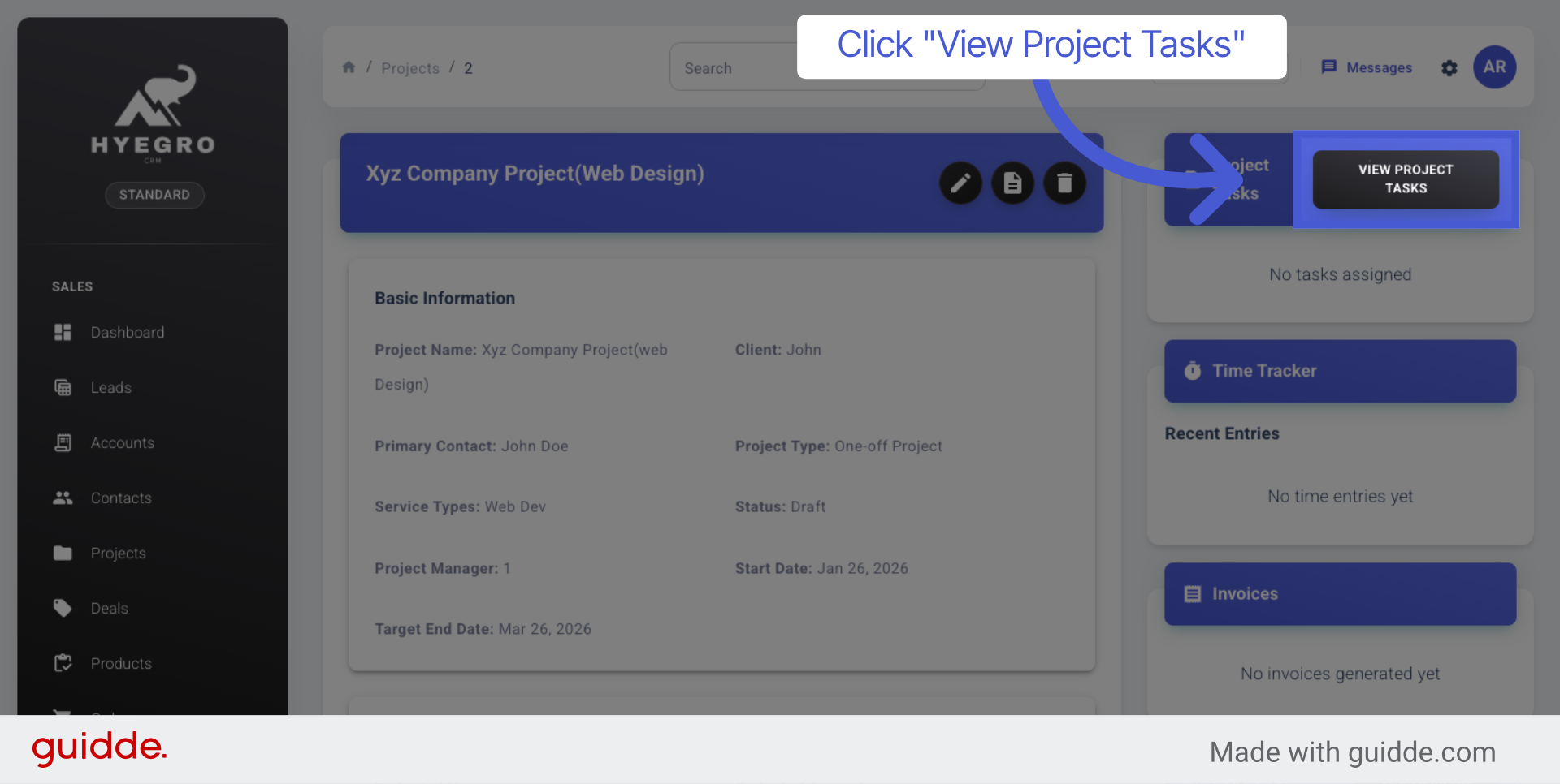View Project Tasks