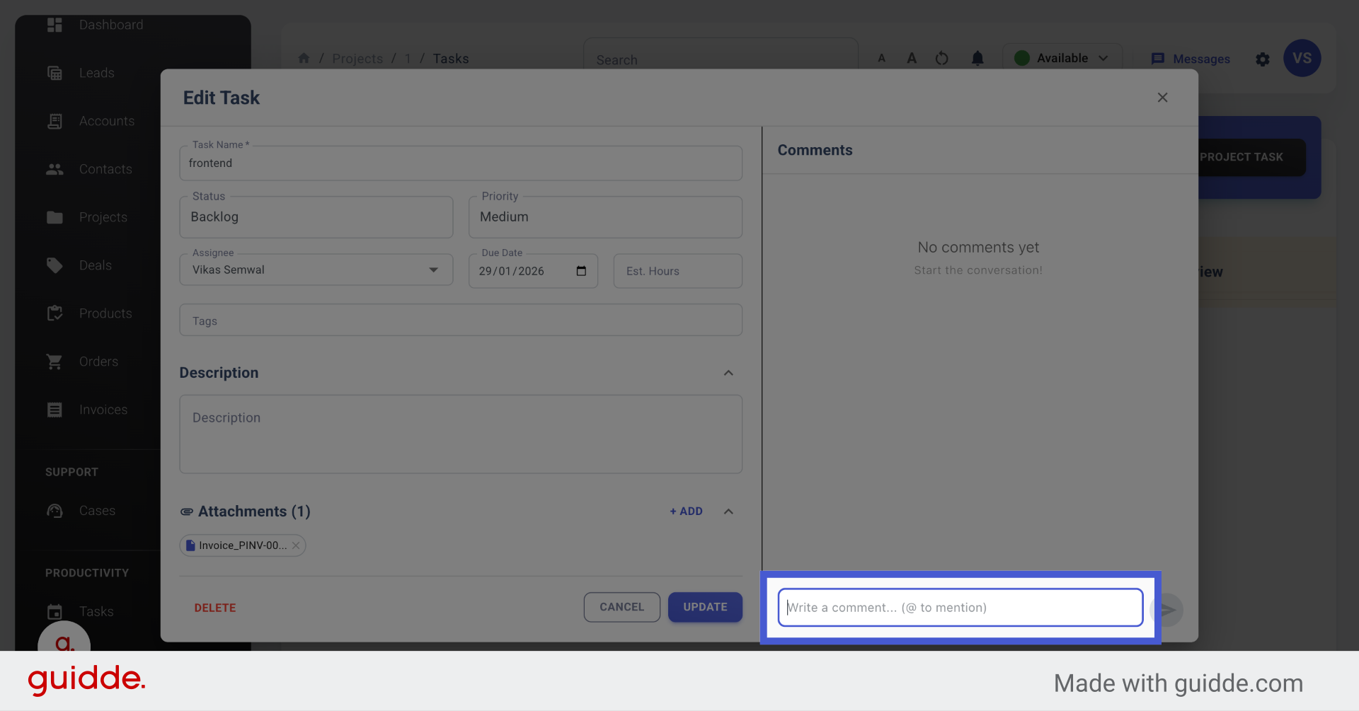 Start Writing Comment