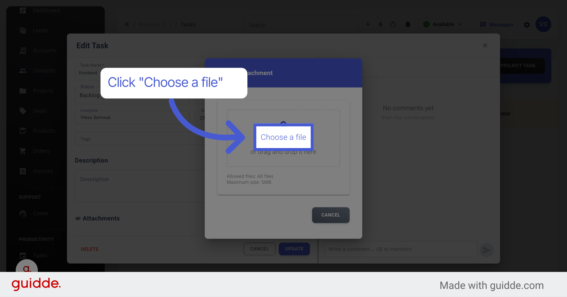 Choose File to Upload