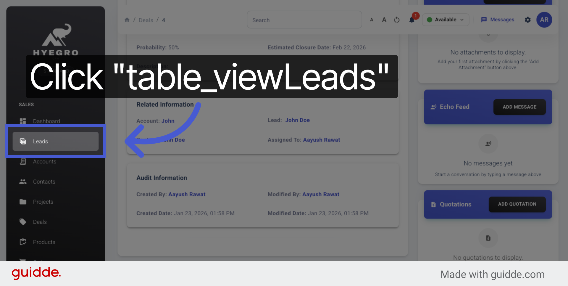 Switch to Table View