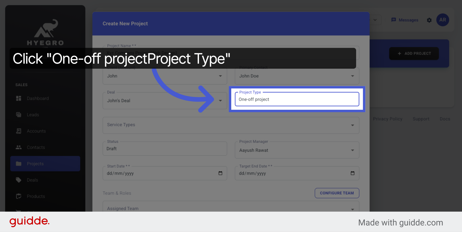 Choose Project Type