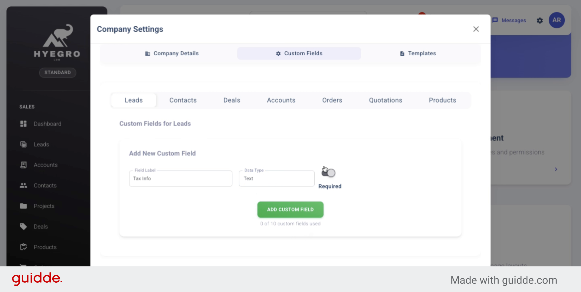 Fill Field Activation