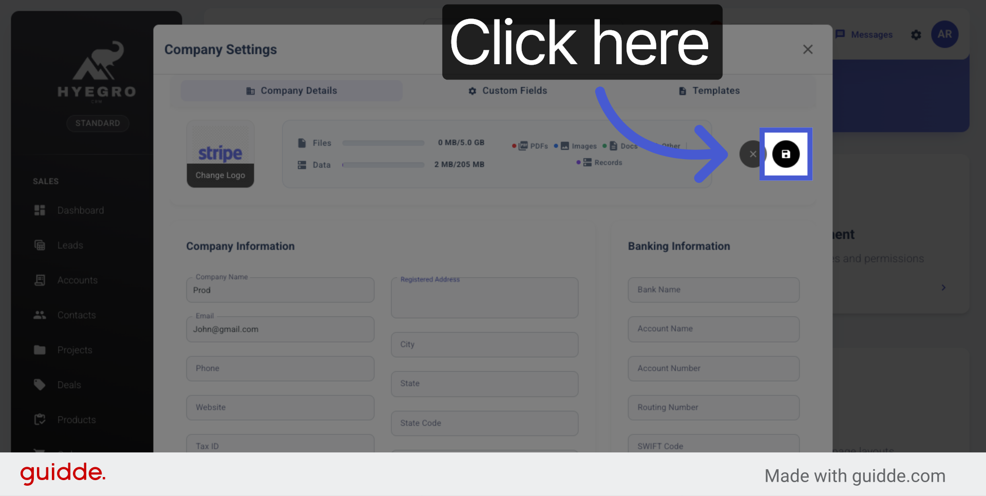 Edit Company Information