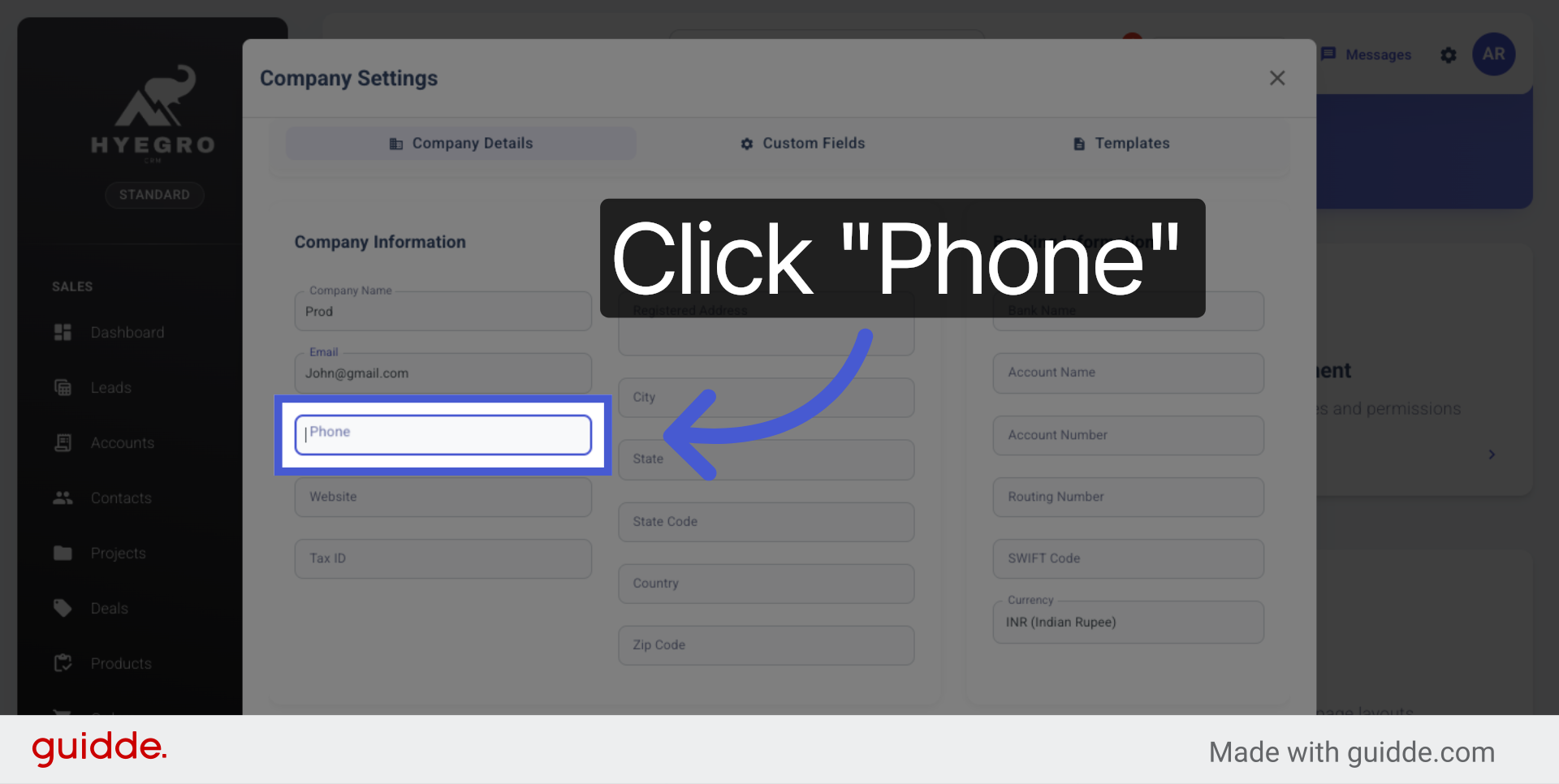Select Phone Section