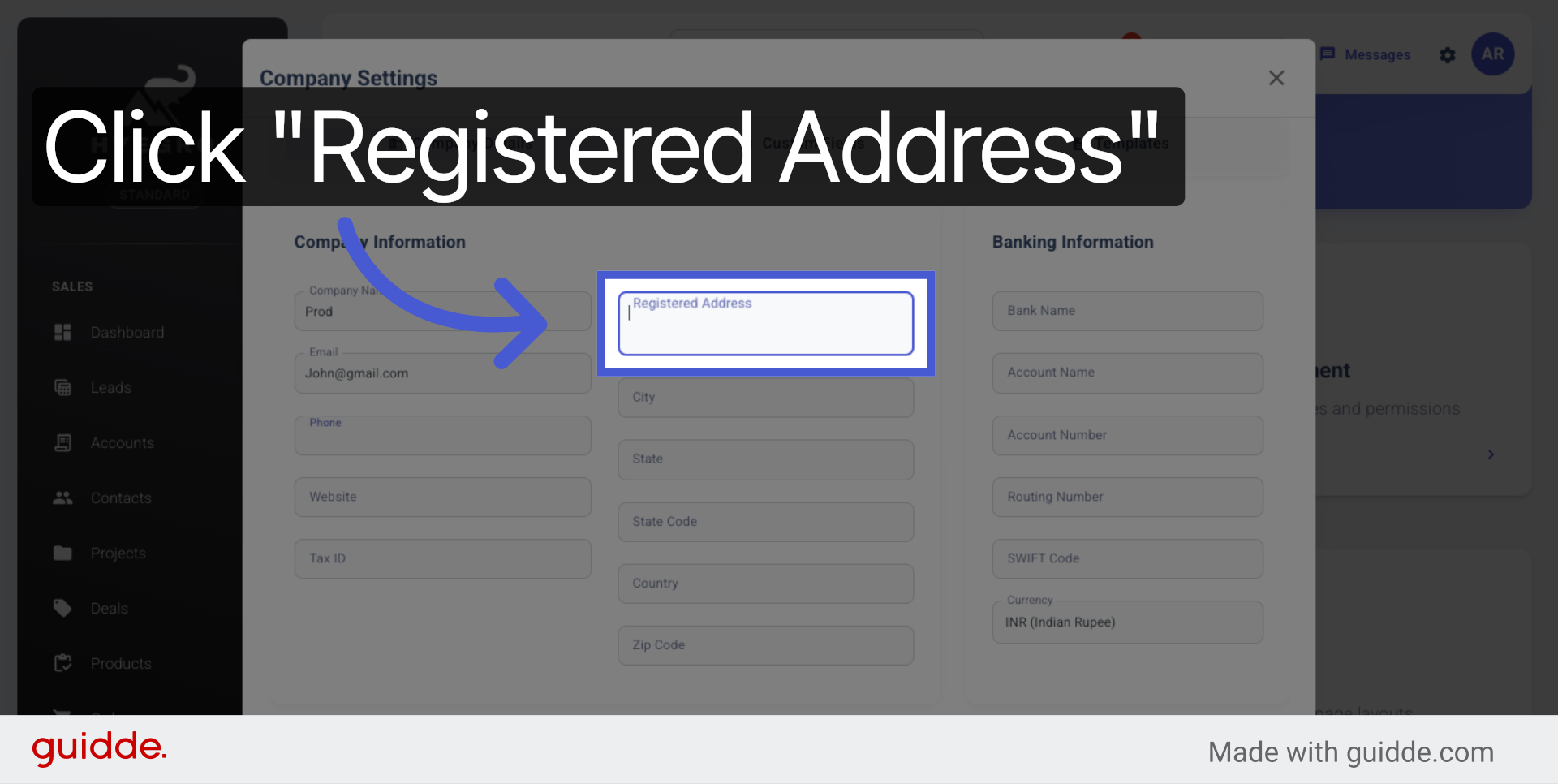 Open Registered Address