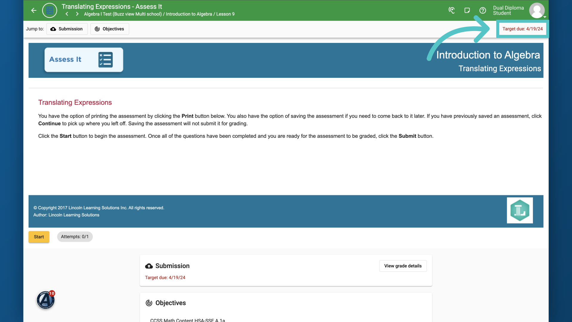 View Due Date HERE: