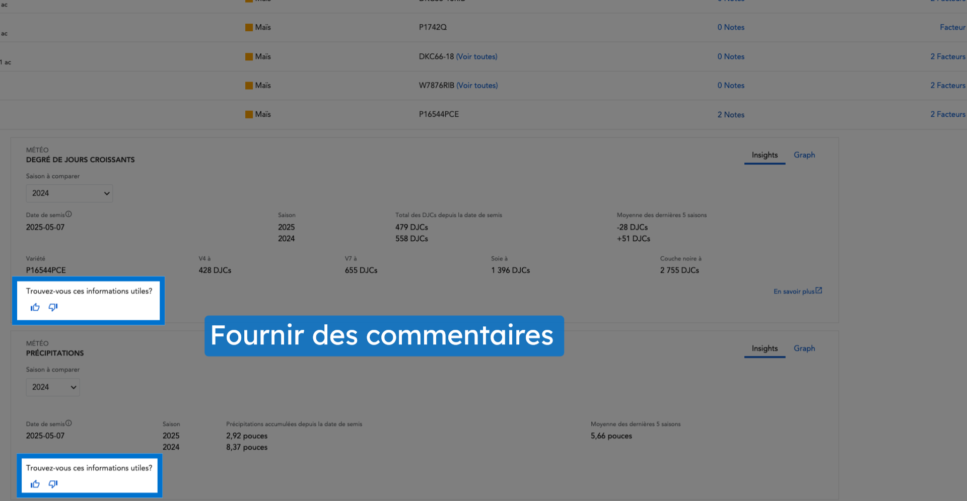 Fournir des commentaires