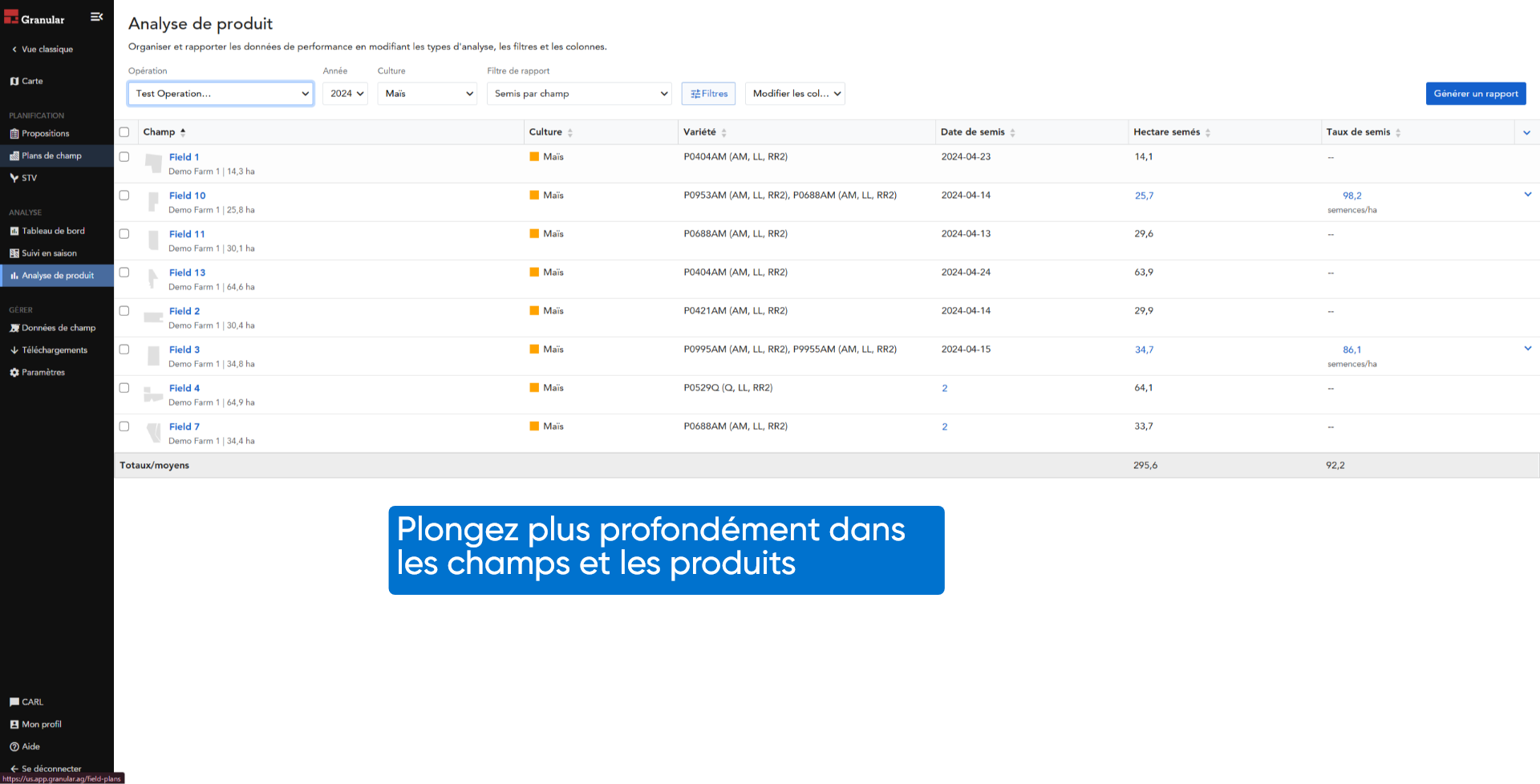 Plongez plus profondément dans les domaines et les produits