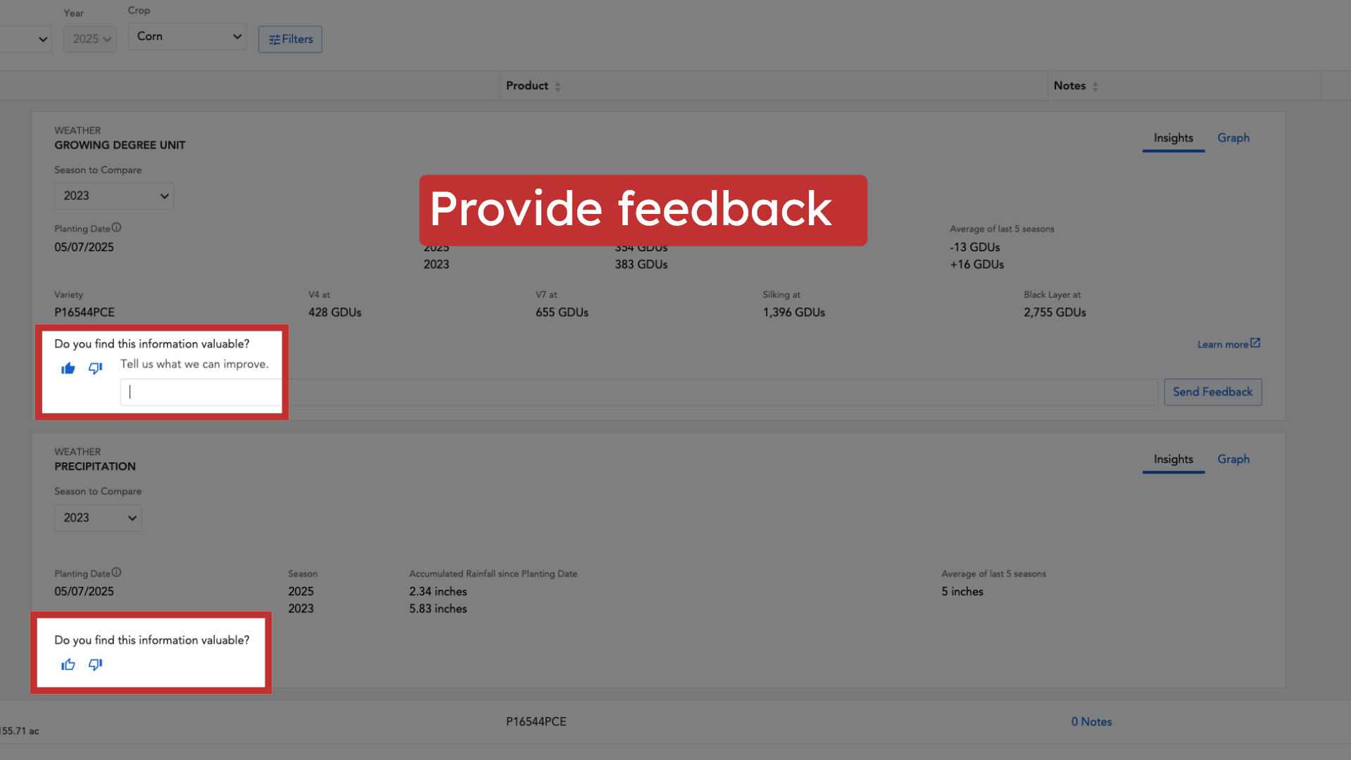 Provide feedback