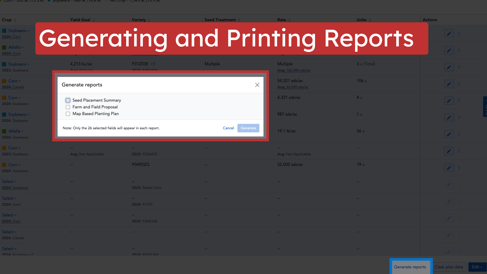 Generating and Printing Reports