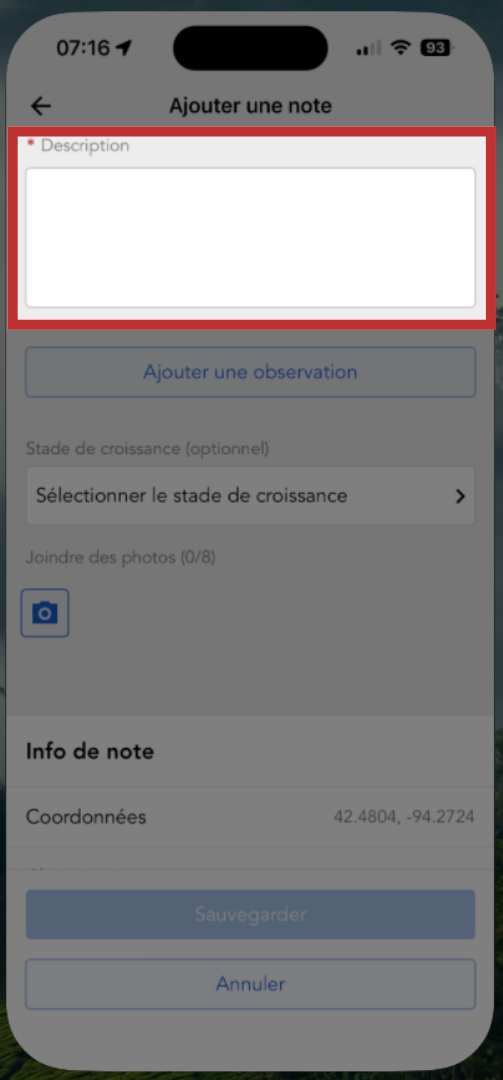 Écrire votre note