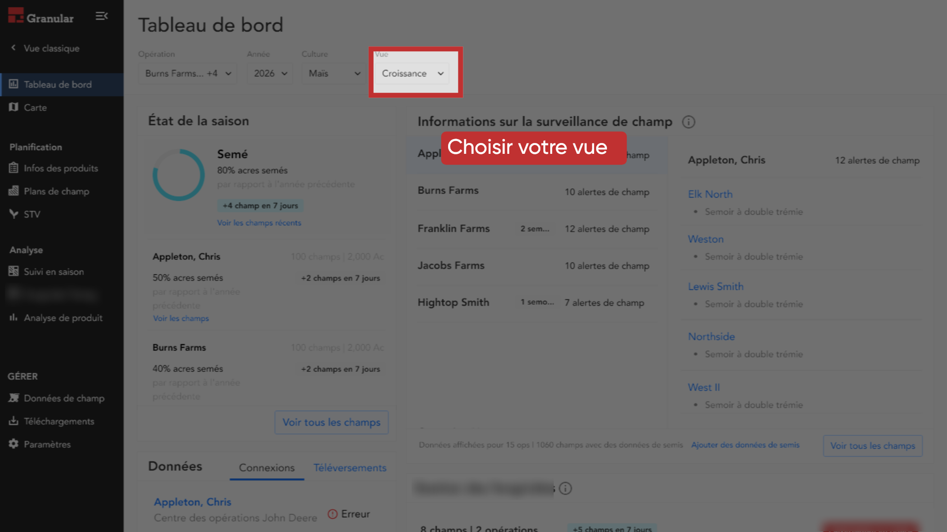 Choisir votre vue