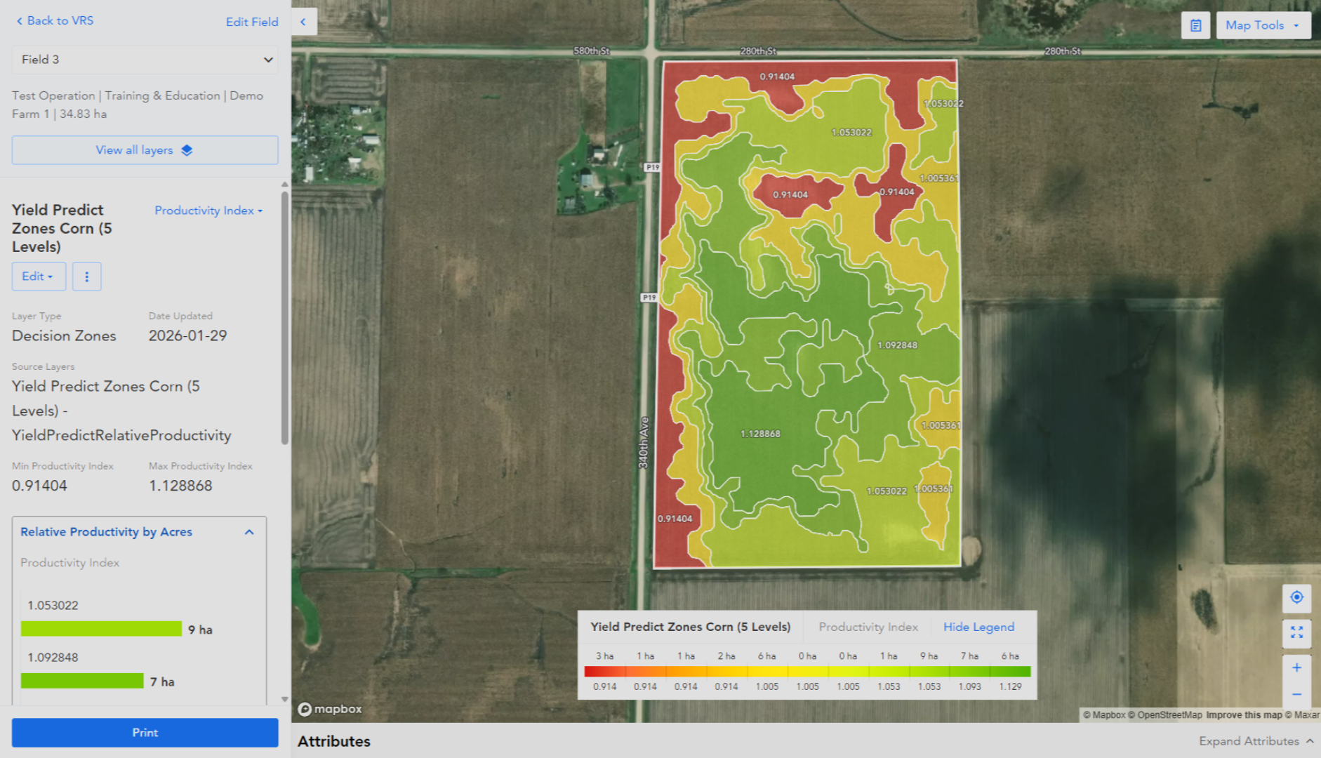 Yield Predict Zones