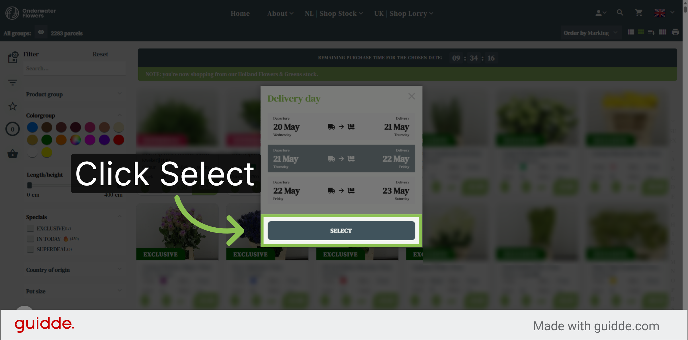 Confirm Selection