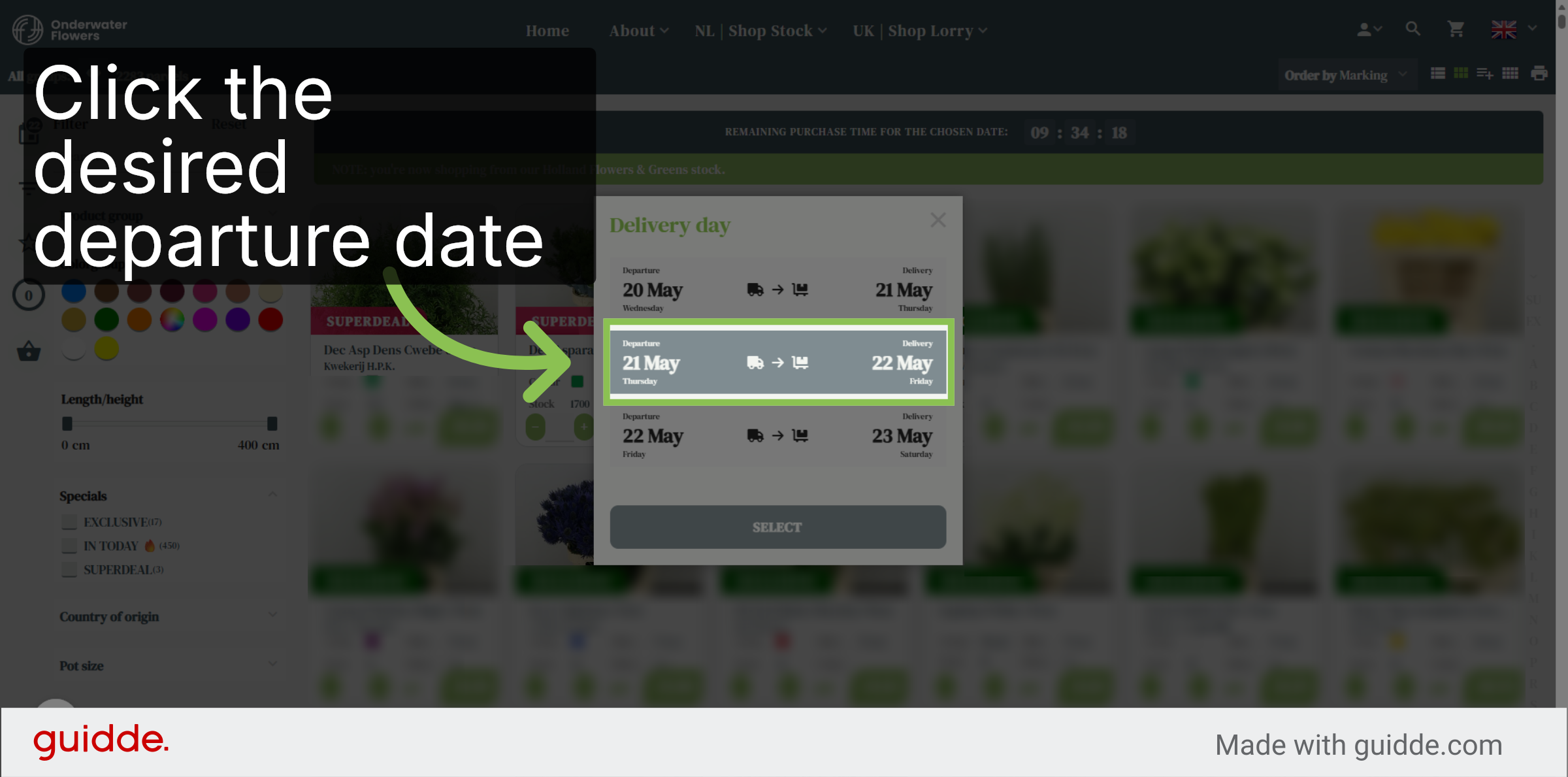 Departure Dialog