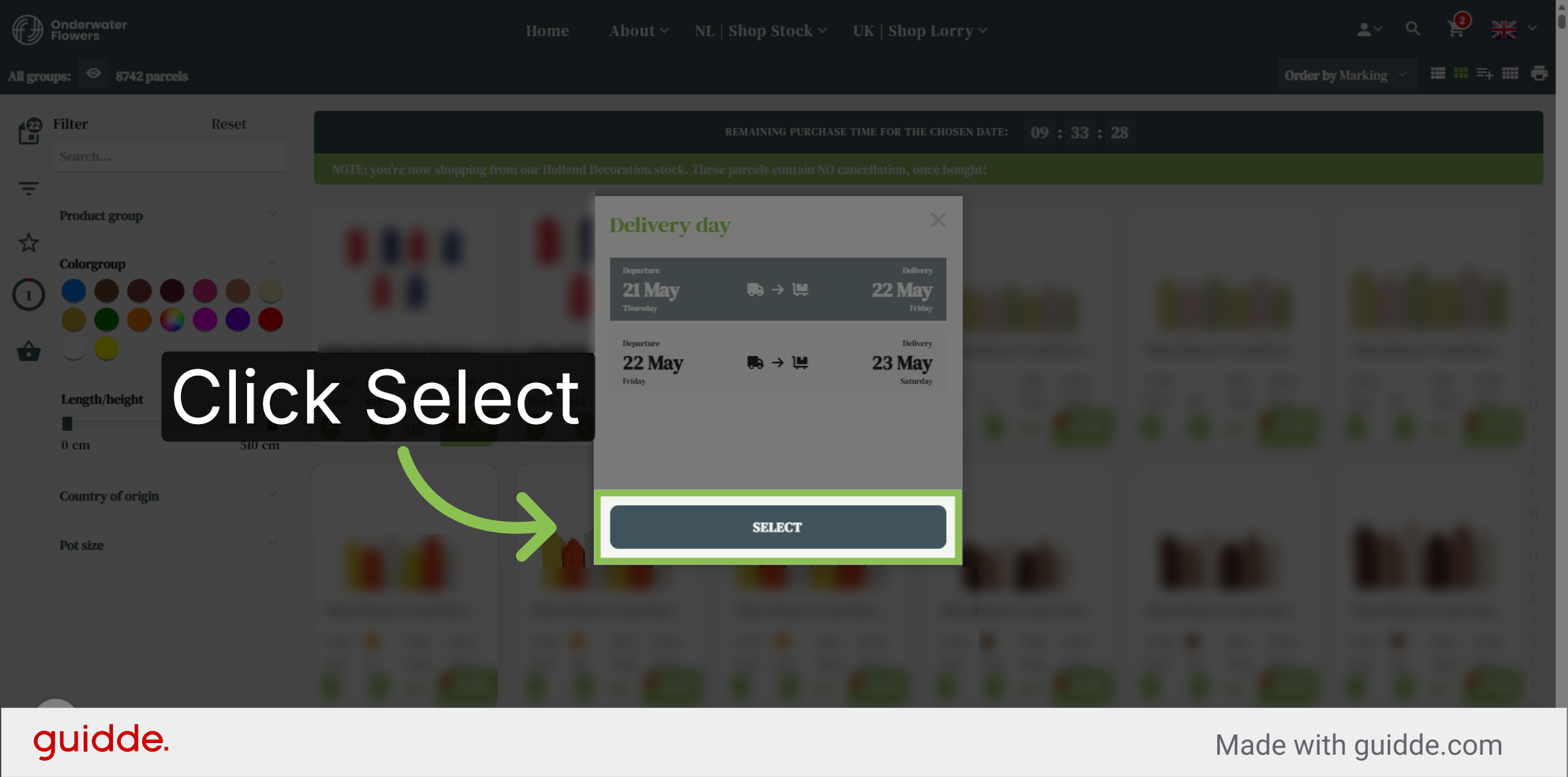 Confirm Selection