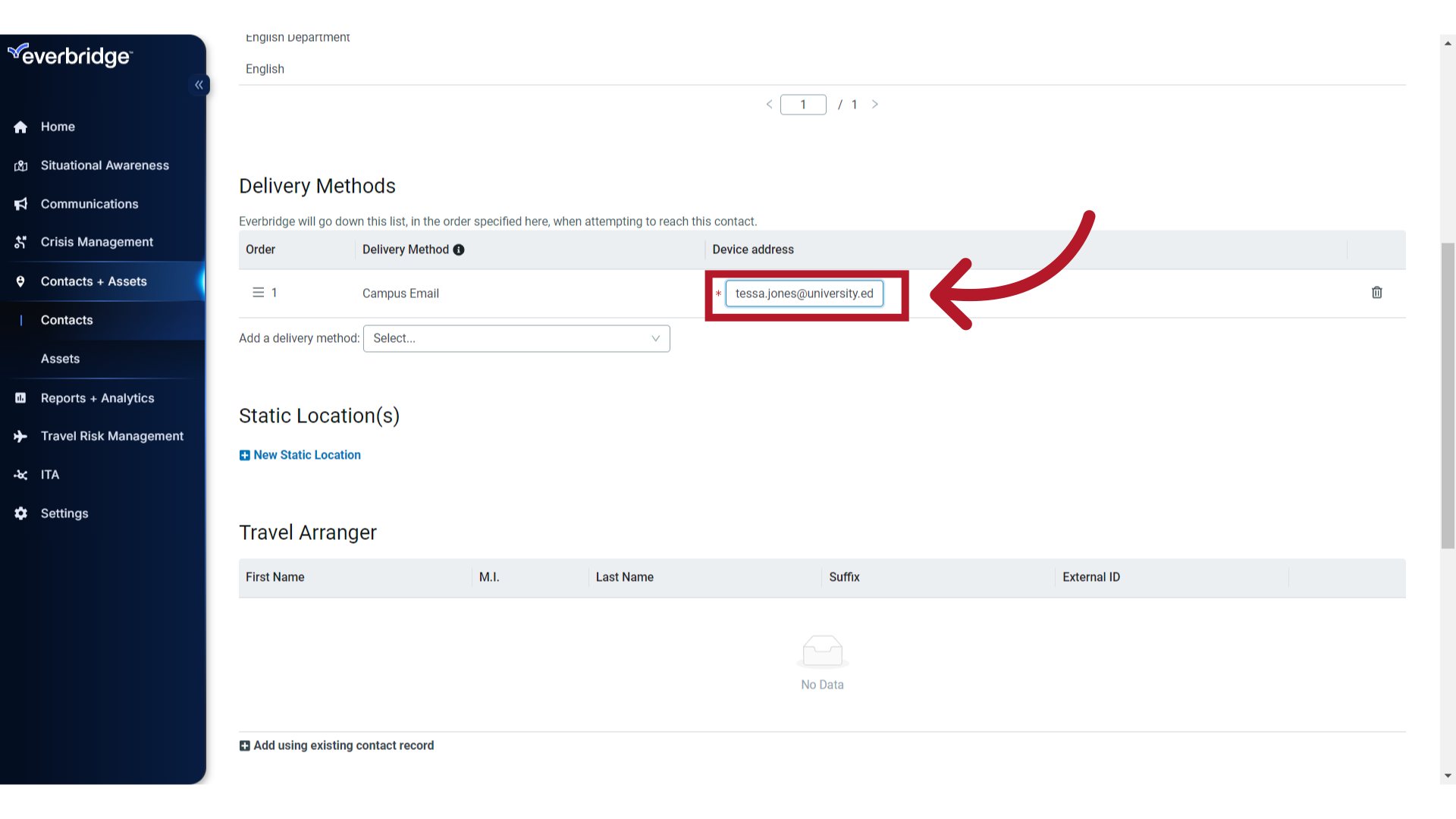 Delivery Method Value