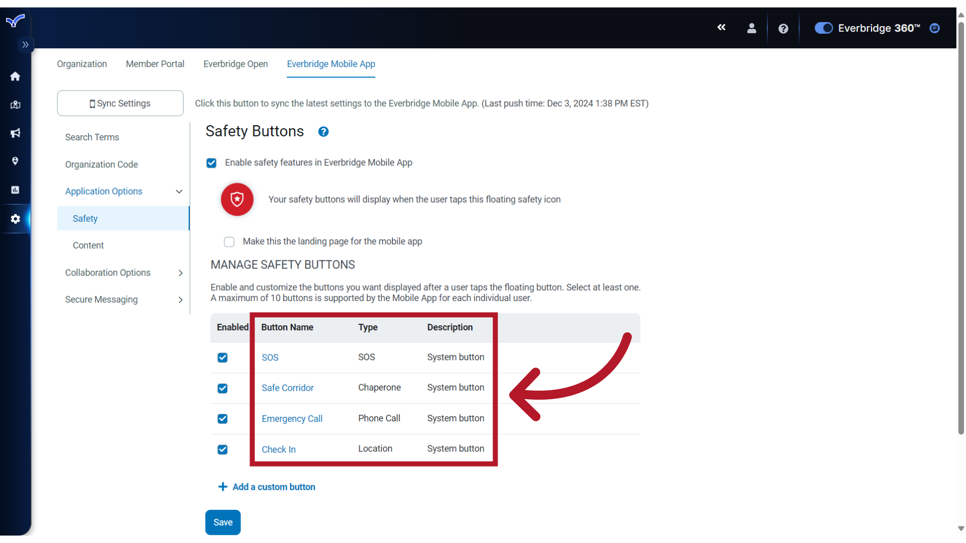 System Buttons