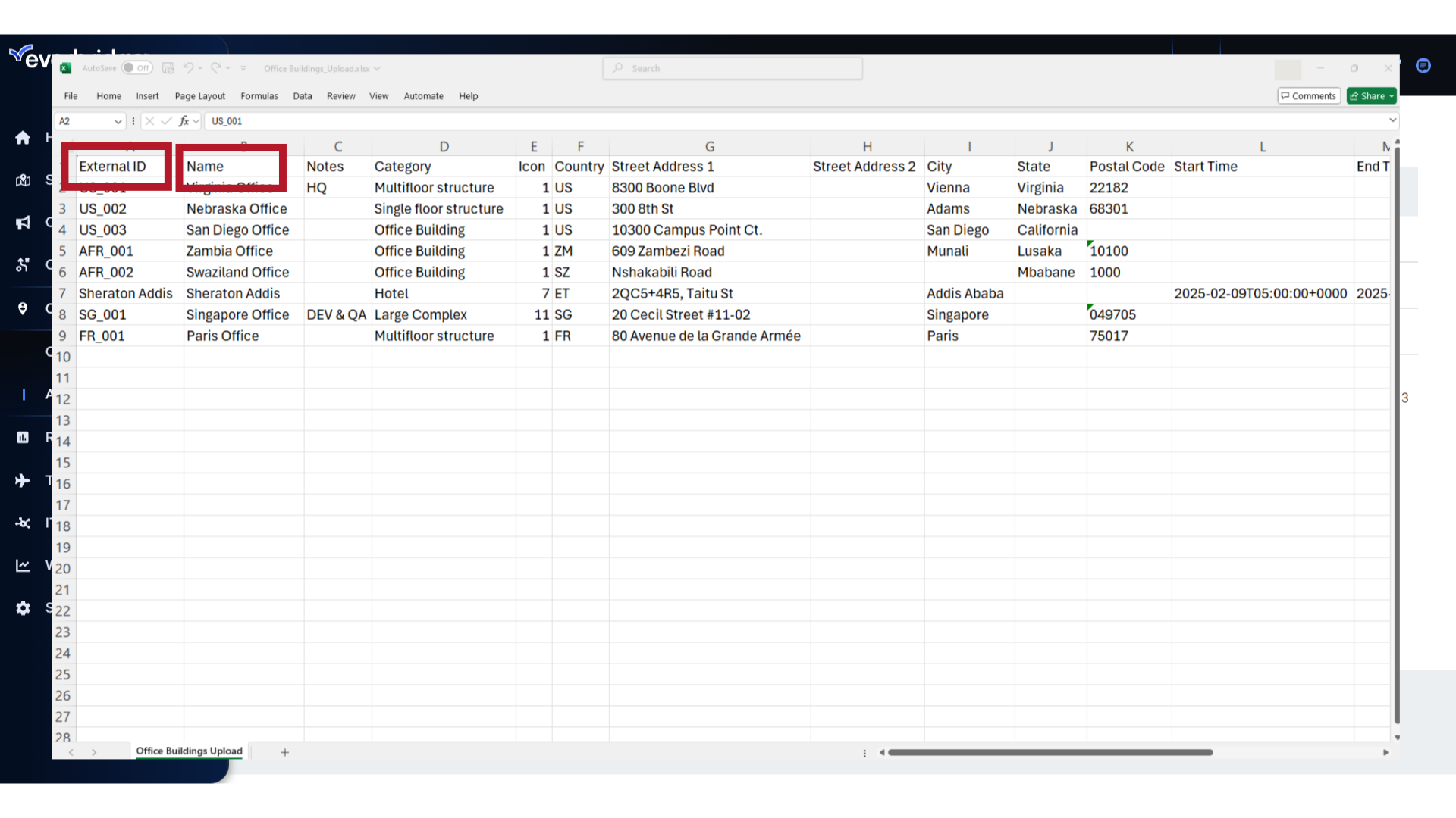 Required Fields