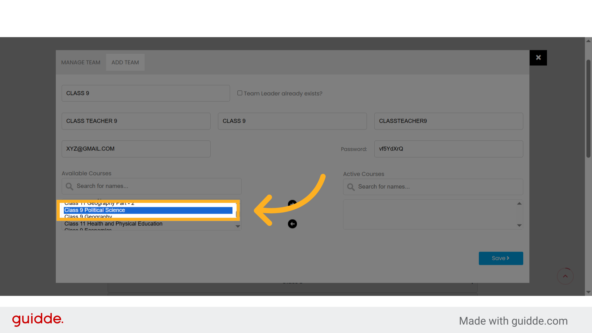 Select 'Class 9 Courses'