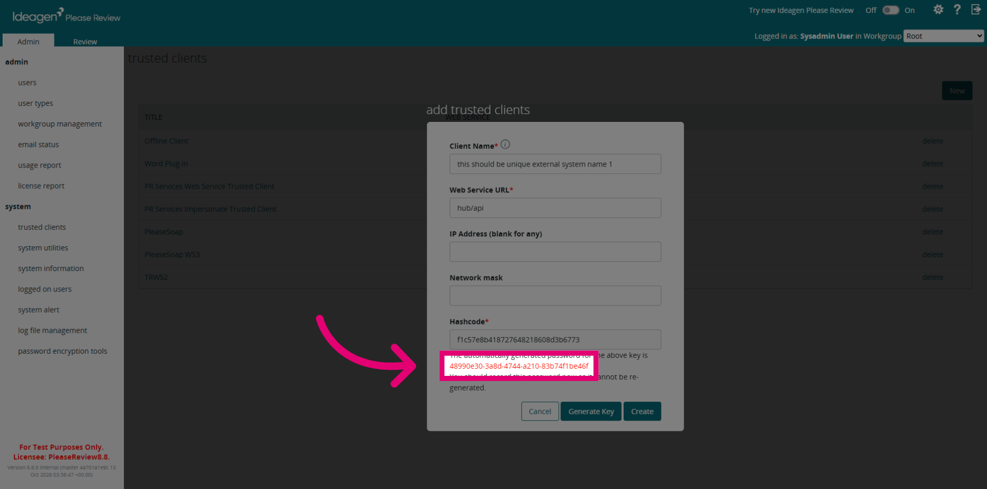 Save Access Key