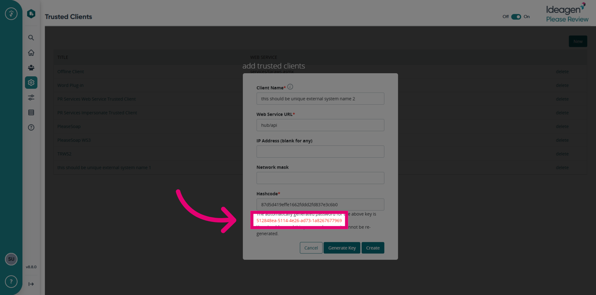 Save Access Key