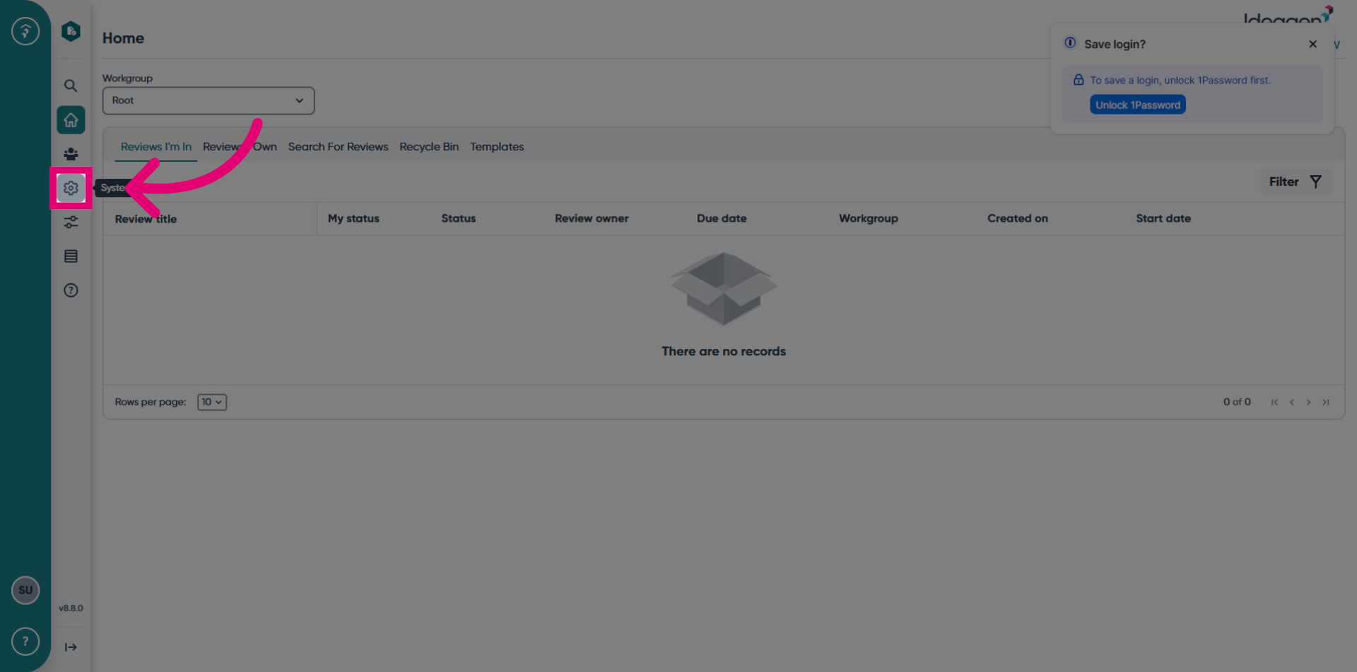 System button