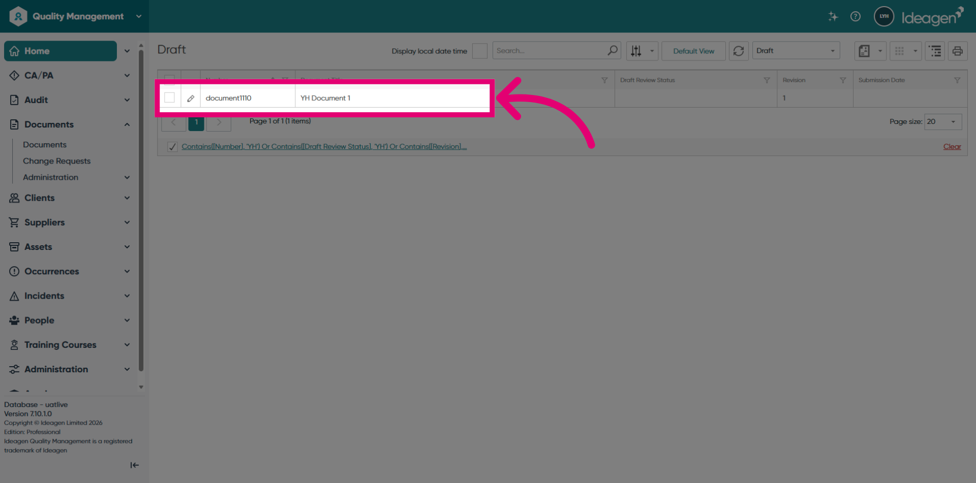Open Specific Document
