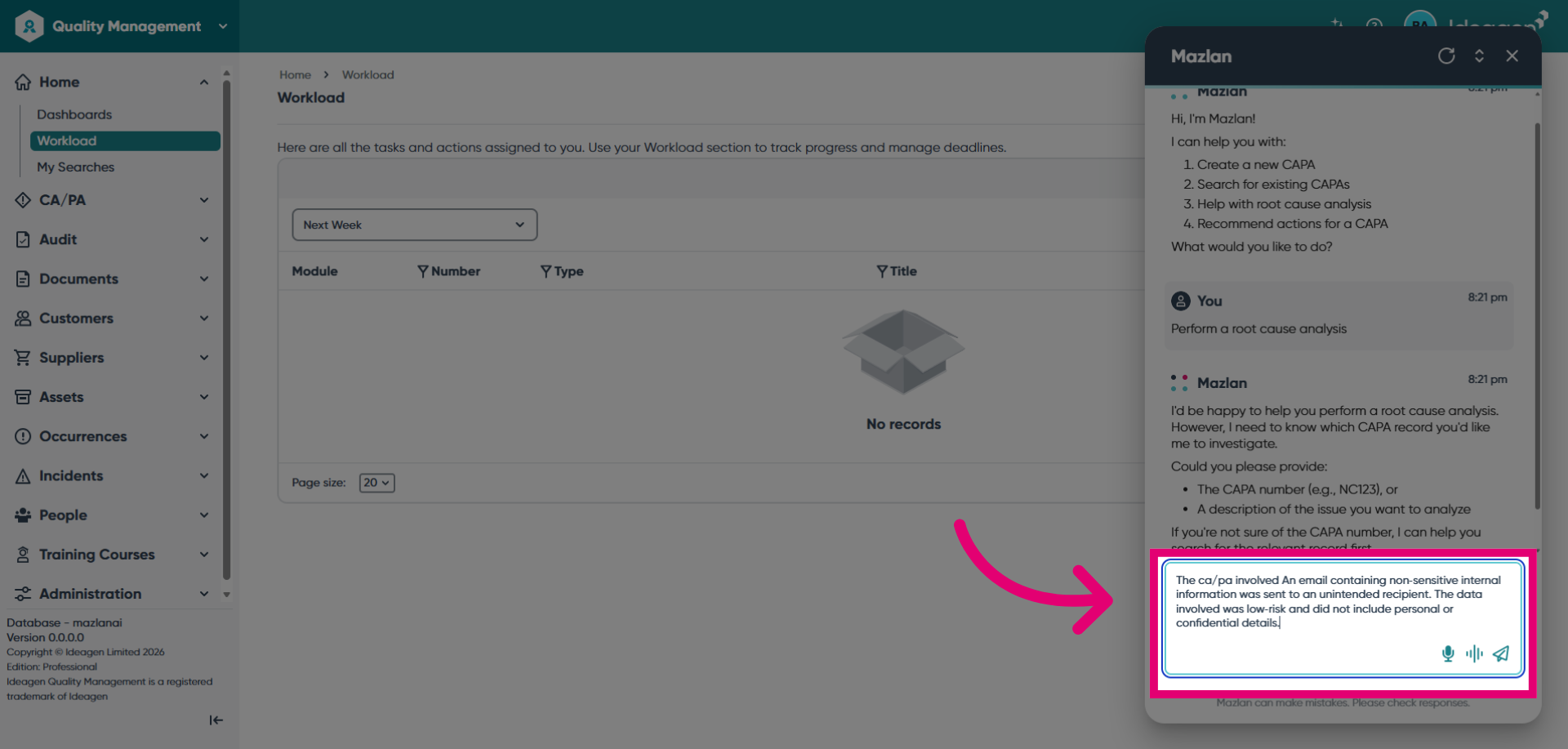 Enter Incident Description