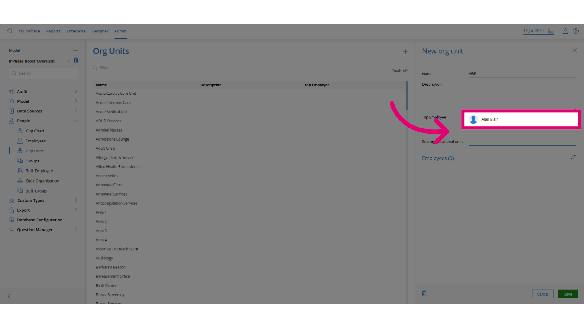 Assign the top employee