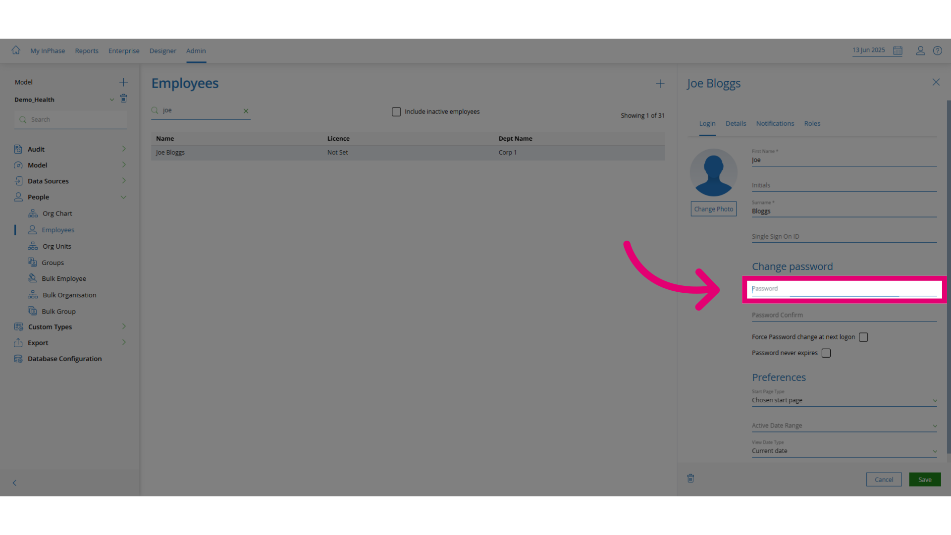 Click password