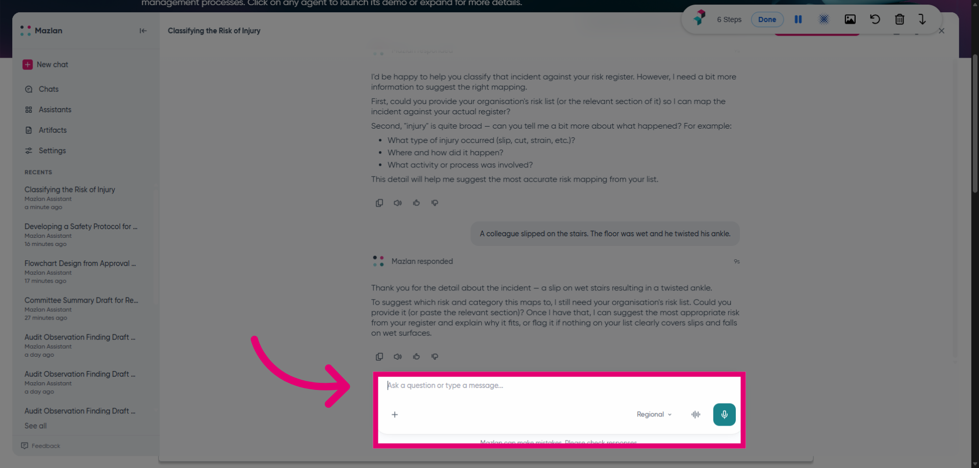 Reactivate Message Input