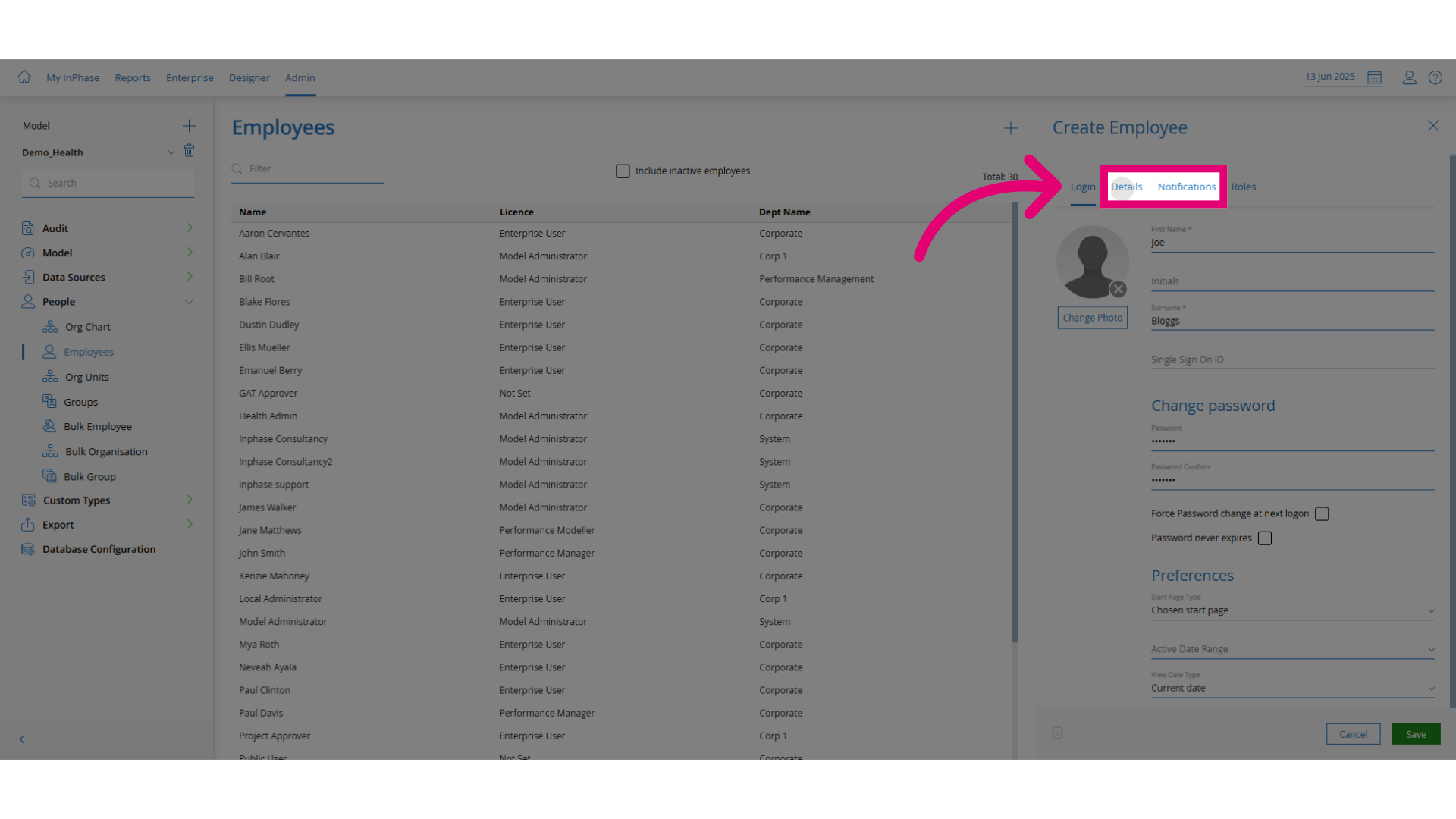 Add details to the additional tabs