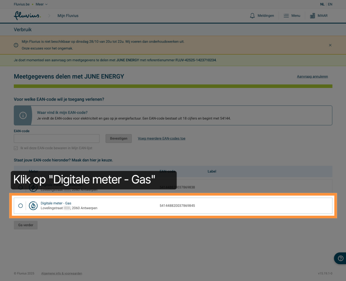 Selecteer Digitale Gasmeter