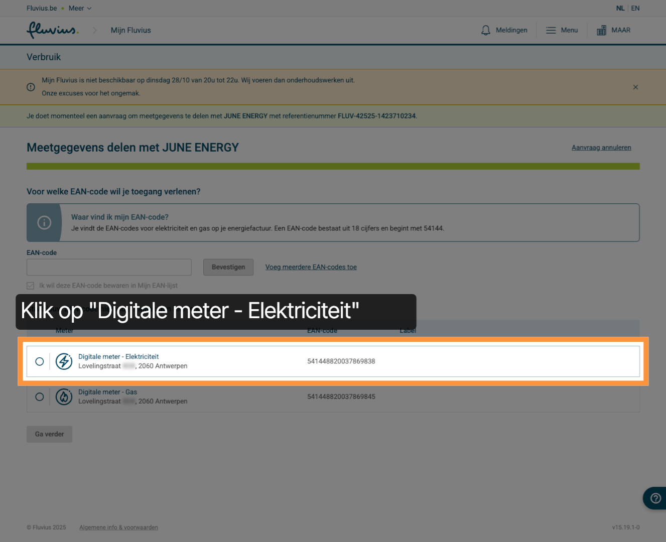 Selecteer Digitale Elektriciteitsmeter