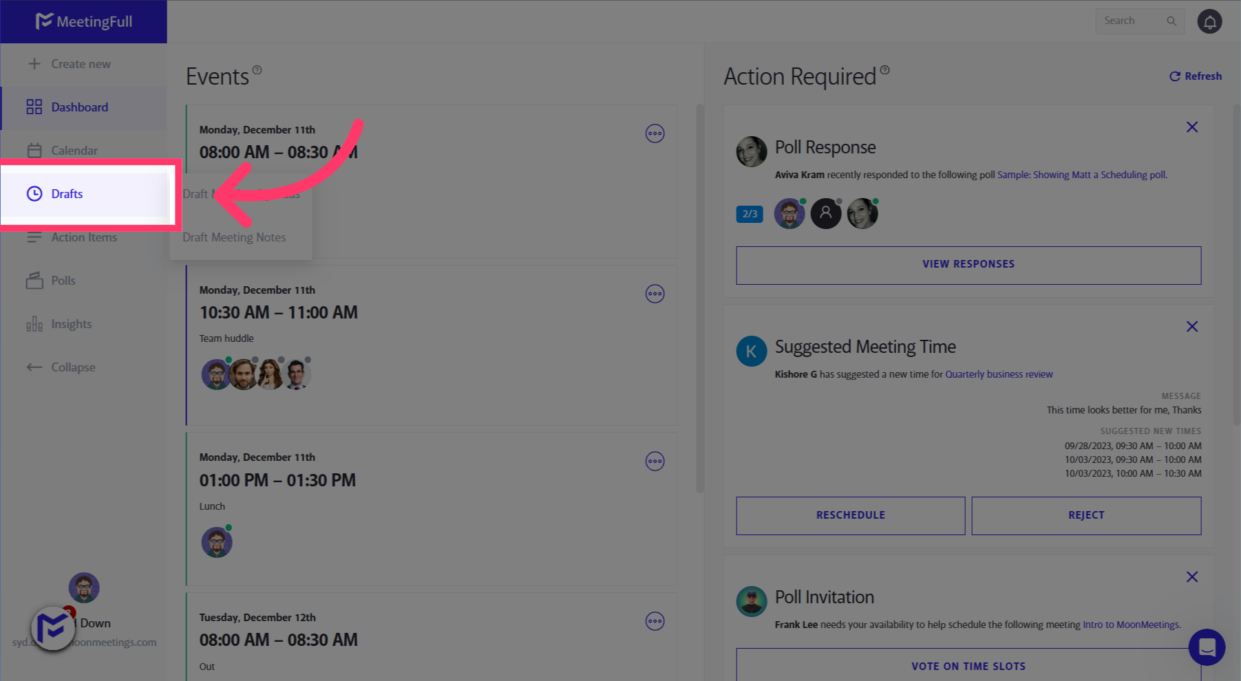 MeetingFull User Guides | User Guide - Manage your Draft Meeting ...