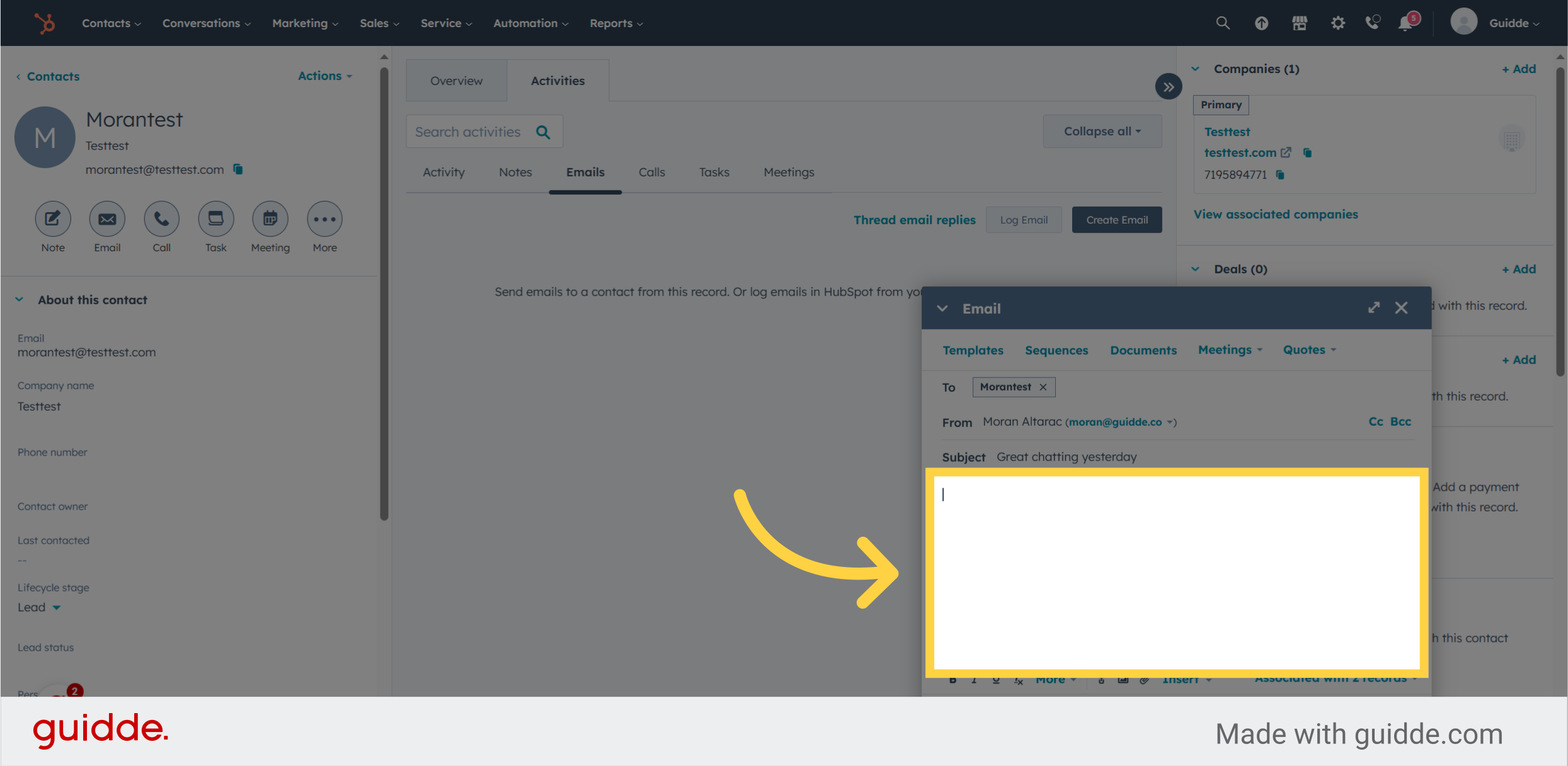 How to add attachment to an email in hubspot - Guidde | Gallery