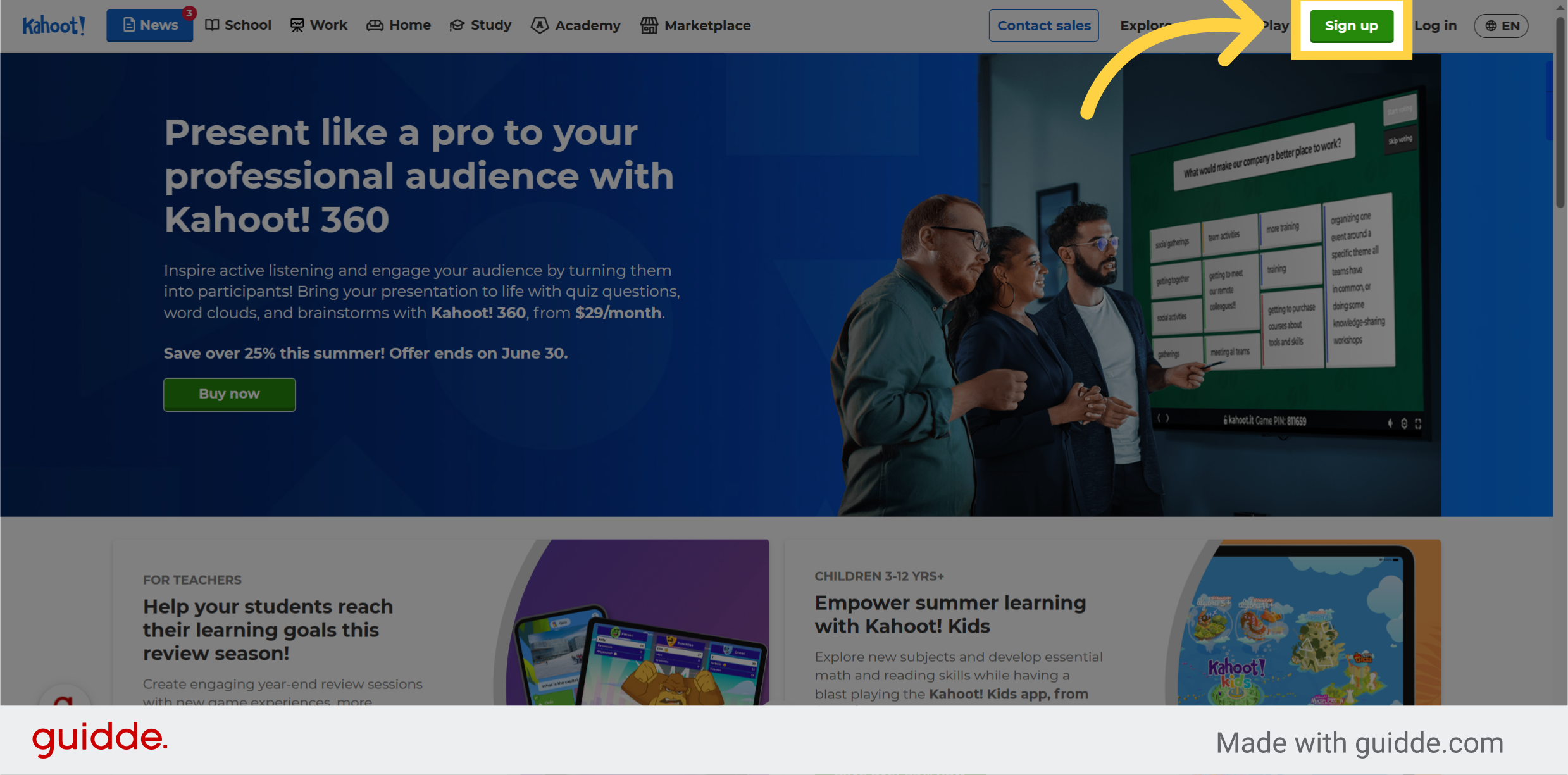How to sign in to Kahoot? Guidde Gallery