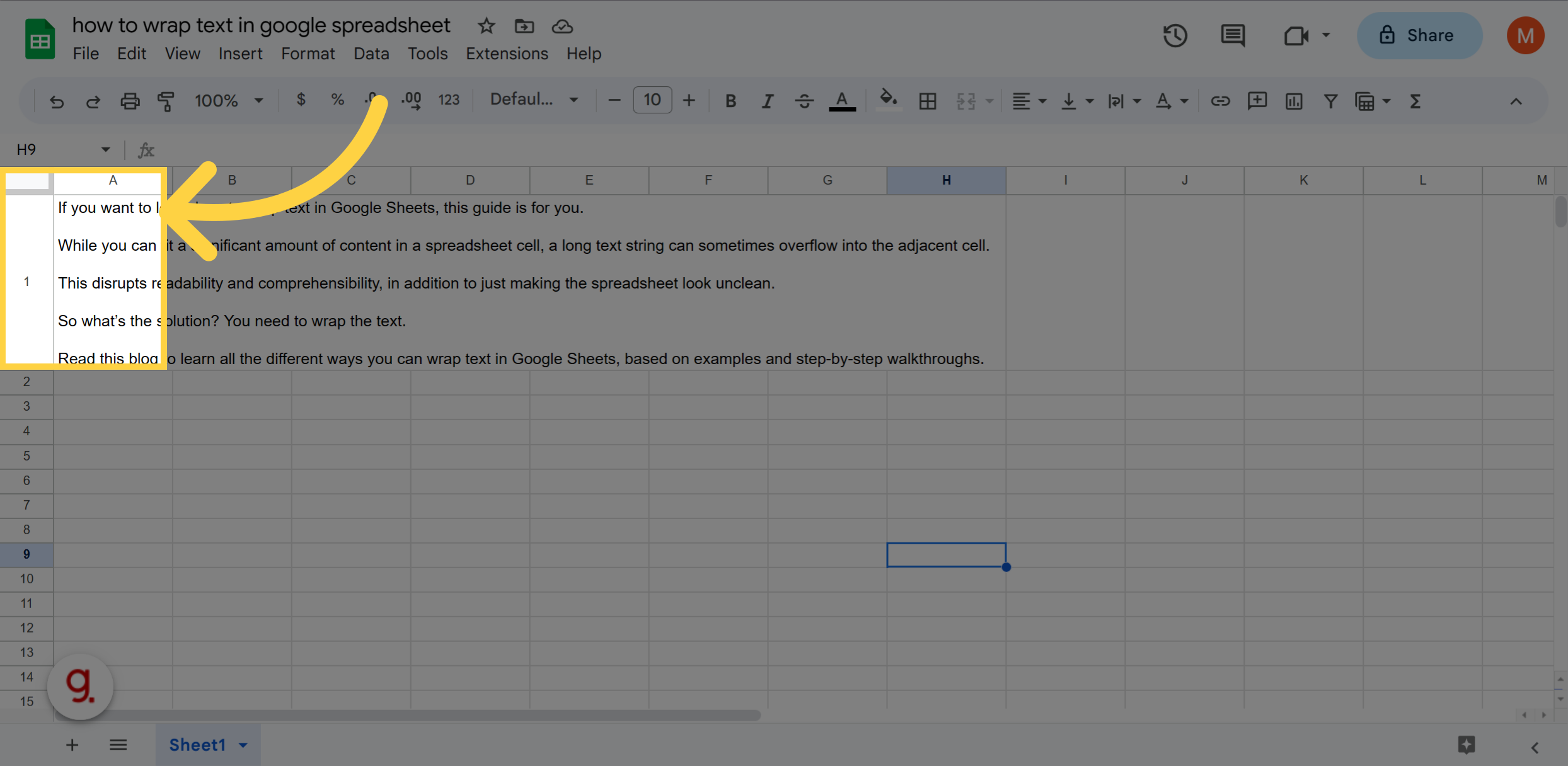 how-to-wrap-cells-in-google-spreadsheet