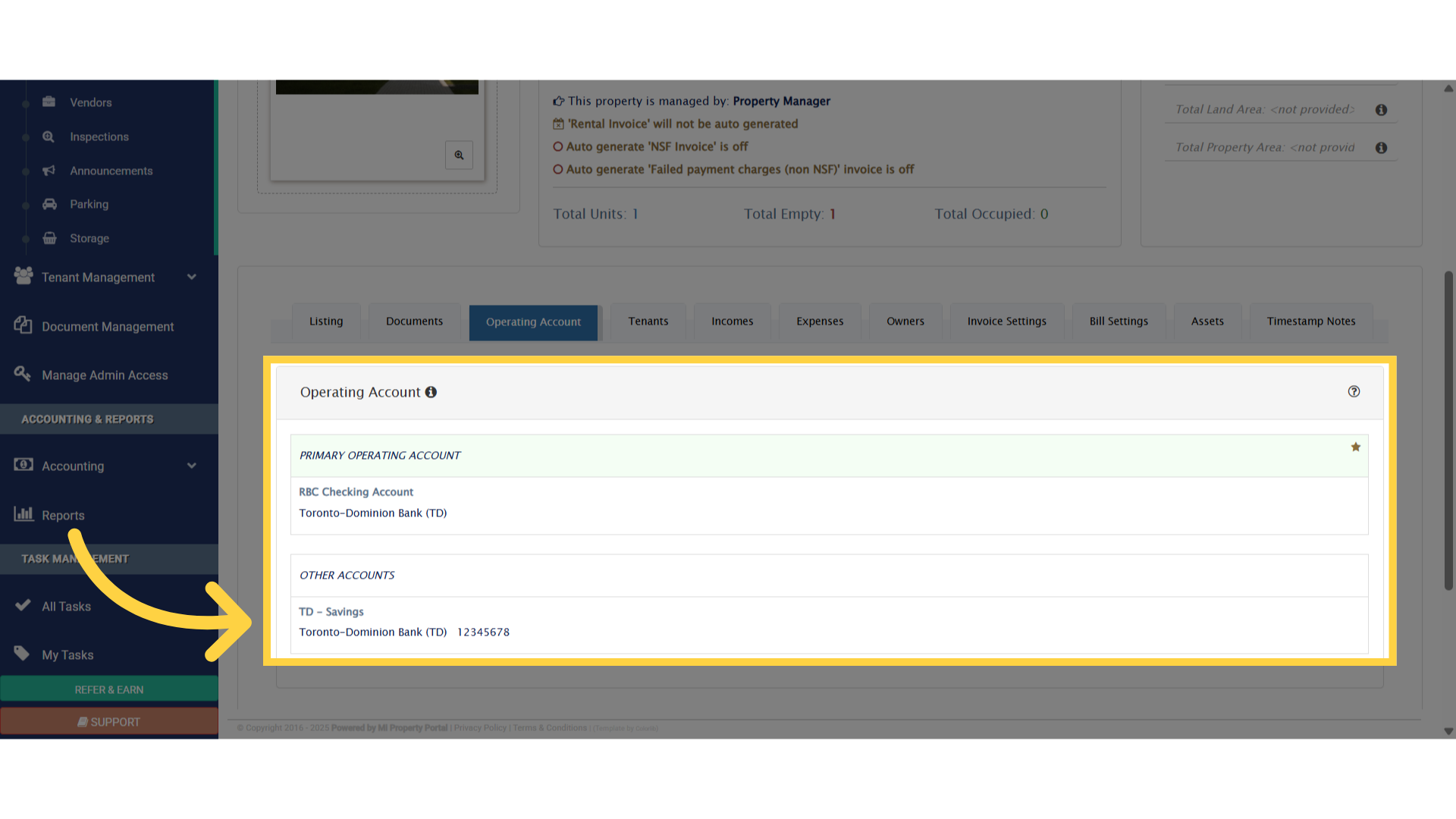 How to Add an Operating Account - Mi Property Portal Help Center