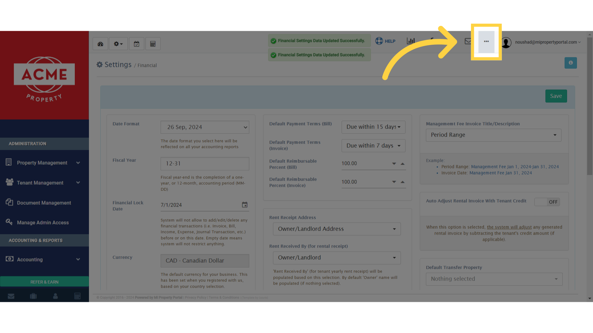 How to set default payment terms for Bill & Invoice? - Mi Property ...